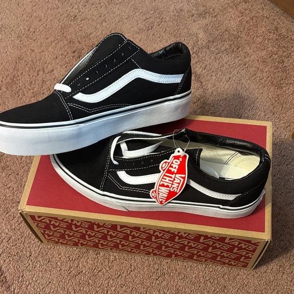 Old Skool platfor vans black/white - Picture 1 of 4